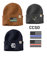 Load image into Gallery viewer, Embroidered local First Responders Carhartt Watch Cap 2.0
