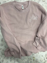 Load image into Gallery viewer, Embroidered initials American Apparel initial crewneck sweatshirt