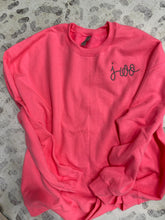 Load image into Gallery viewer, Embroidered initial Gildan crewneck sweatshirt