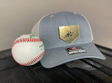 Load image into Gallery viewer, Engraved metallic leather Baseball HOME Plate Mascots logo Richardson 112