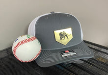 Load image into Gallery viewer, Engraved metallic leather Baseball HOME Plate Mascots logo Richardson 112
