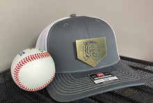 Load image into Gallery viewer, Engraved metallic leather Baseball HOME Plate Mascots logo Richardson 112