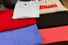 Load image into Gallery viewer, APPLIQUE TONE ON TONE WORD - CREWNECK with pocket