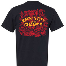 Load image into Gallery viewer, KC CHAMPS YOUTH DOODLE RED/GOLD  and COLOR VERSION
