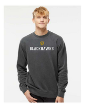 Load image into Gallery viewer, blackhawks embroidered block sweatshirt