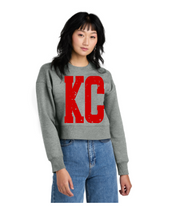 Load image into Gallery viewer, CUSTOM DISTRESSED OVERSIZED NUMBERS/LETTERS crop sweatshirt