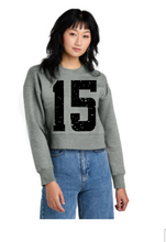 Load image into Gallery viewer, CUSTOM DISTRESSED OVERSIZED NUMBERS/LETTERS crop sweatshirt
