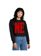 Load image into Gallery viewer, CUSTOM DISTRESSED OVERSIZED NUMBERS/LETTERS crop sweatshirt
