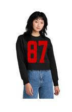 Load image into Gallery viewer, CUSTOM DISTRESSED OVERSIZED NUMBERS/LETTERS crop sweatshirt