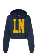 Load image into Gallery viewer, CUSTOM DISTRESSED OVERSIZED NUMBERS/LETTERS BELLA CANVAS CROP HOODIE