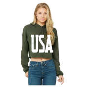 Load image into Gallery viewer, CUSTOM DISTRESSED OVERSIZED NUMBERS/LETTERS BELLA CANVAS CROP HOODIE