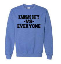 Load image into Gallery viewer, Kansas City VS Everyone tee and Crewneck sweatshirt