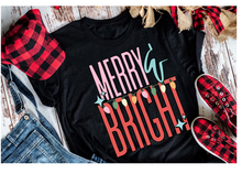 Load image into Gallery viewer, Merry & Bright with lights