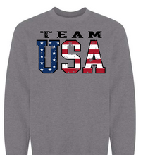 Load image into Gallery viewer, Patriotic USA Sweatshirt with Snowflake Design