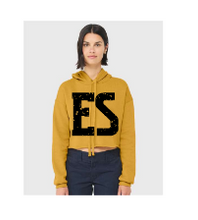 Load image into Gallery viewer, CUSTOM DISTRESSED OVERSIZED NUMBERS/LETTERS BELLA CANVAS CROP HOODIE