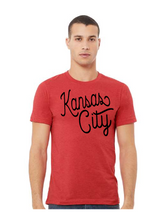 Load image into Gallery viewer, Kansas City Puff or Foam bella canvas short sleeve tee football colors