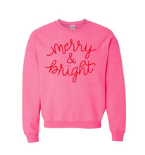 Load image into Gallery viewer, Merry & Bright crewneck with puff