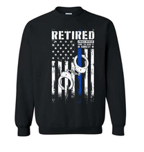 Load image into Gallery viewer, Retired distressed Police blue line flag