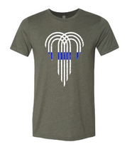 Load image into Gallery viewer, KC fountain with blue/green line tee