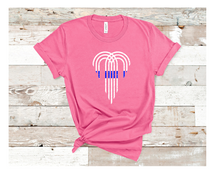 Load image into Gallery viewer, KC fountain with blue/green line tee