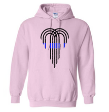 Load image into Gallery viewer, KC fountain with blue/green line hoodie