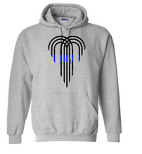 Load image into Gallery viewer, KC fountain with blue/green line hoodie