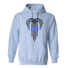Load image into Gallery viewer, KC fountain with blue/green line hoodie