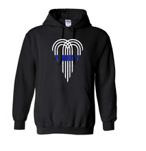 Load image into Gallery viewer, KC fountain with blue/green line hoodie