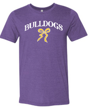 Load image into Gallery viewer, Custom Mascot Name Tee with Bow adult