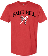 Load image into Gallery viewer, Custom Mascot Name Tee with Bow adult