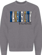 Load image into Gallery viewer, KANSAS CITY baseball solid multicolor -Adult sweatshirt