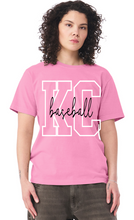 Load image into Gallery viewer, KC (baseball simple script) oversized logo short sleeve 26
