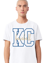 Load image into Gallery viewer, KC (baseball simple script) oversized logo short sleeve 26
