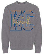 Load image into Gallery viewer, KC (baseball simple script) oversized logo crewneck sweatshirt 26