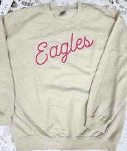 Load image into Gallery viewer, Puff Custom Word with glitter outline Adult Gildan Crewneck sweatshirt