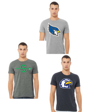 Load image into Gallery viewer, Bella Canvas Adult Short sleeve distressed local school logos