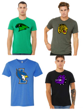 Load image into Gallery viewer, Bella Canvas Adult Short sleeve distressed local school logos