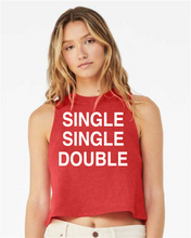 Load image into Gallery viewer, Dance Single, Single, Double CROP STYLE TANK