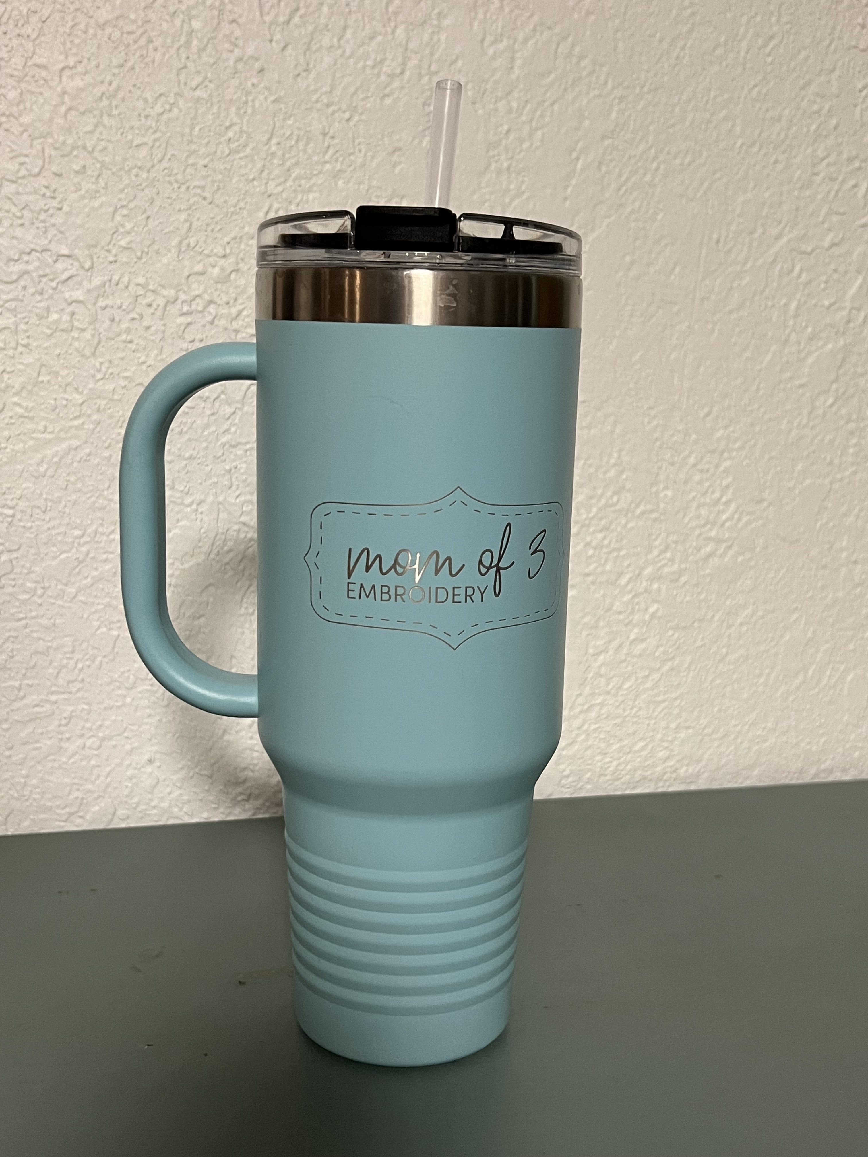 Custom Laser Engraved Polar Camel 40 oz Cup with handle and straw – Mom ...