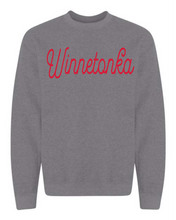 Load image into Gallery viewer, Puff Custom Word Adult Gildan Crewneck sweatshirt