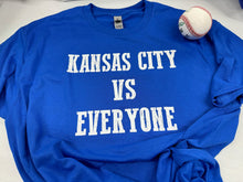 Load image into Gallery viewer, Kansas City VS Everyone tee and Crewneck sweatshirt
