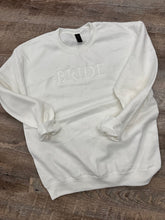 Load image into Gallery viewer, BRIDE Embroidered Crewneck Sweatshirt – Simple Block Letter Design
