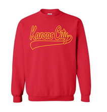 Load image into Gallery viewer, Custom Athletic script with tail Crewneck Youth version
