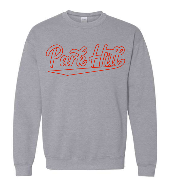 Custom Athletic script with tail Crewneck Youth version