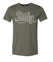 Load image into Gallery viewer, Custom Athletic script with tail tee shirt
