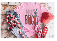 Load image into Gallery viewer, Merry &amp; Bright with lights
