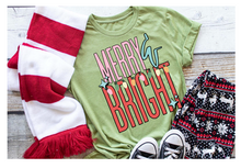 Load image into Gallery viewer, Merry &amp; Bright with lights
