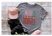 Load image into Gallery viewer, Merry &amp; Bright with lights
