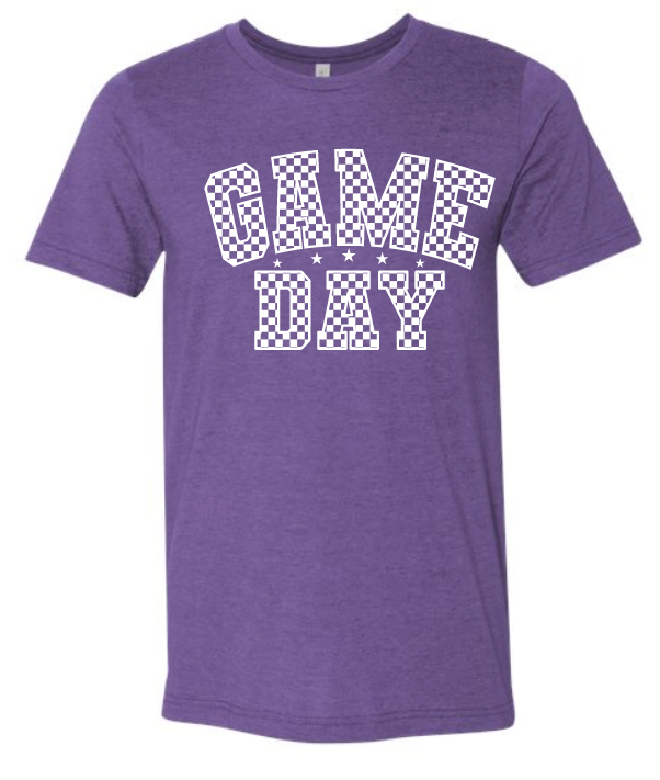 GAME DAY (CHECKS) TEE SHIRT