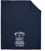 Load image into Gallery viewer, Welcome to Our Firepit – Sweatshirt Blanket

